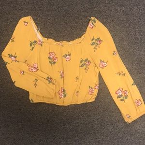 Aéropostale 3/4 sleeve length crop floral shirt